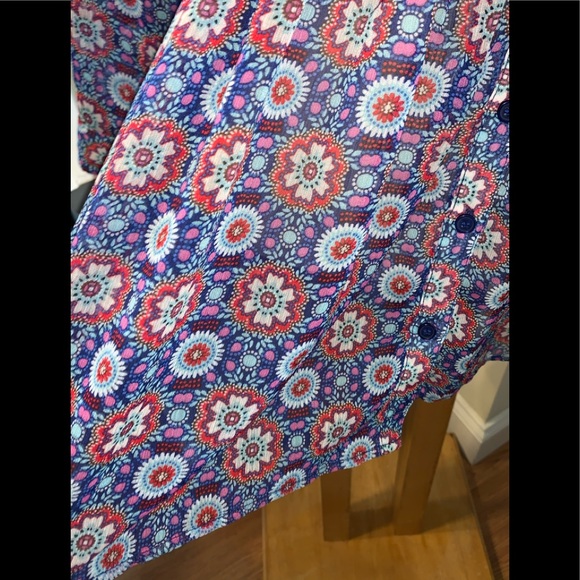 Sheer button up 3/4 Sleeve Blouse XS - Picture 3 of 8